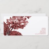 Victoriaans Elegant Burgundy Red Cabbage Roos Kaart (Voorkant)