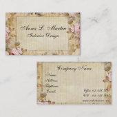  Victoriaans Elegant Frans land Visitekaartje (Voorkant / Achterkant)