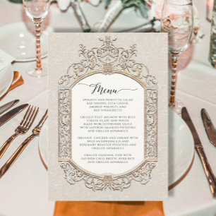 Victoriaans  Elegant Ivoor en Goud Menu