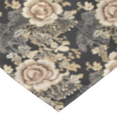 Victoriaans Elegant Kant Rozen Zwart Tafelkleed (Gekanteld)