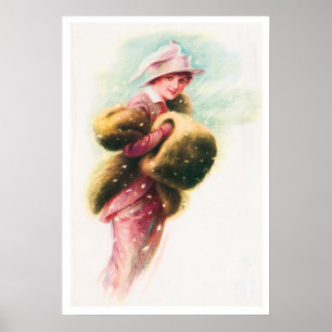 Victoriaans Elegant Lady Art-Poster Poster