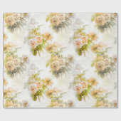  Victoriaans elegant roze ventilator patroon Cadeaupapier (Vlak)