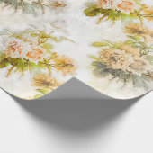  Victoriaans elegant roze ventilator patroon Cadeaupapier (Hoek)