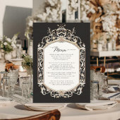 Victoriaans  Elegant Zwart en Goud Menu