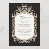 Victoriaans Elegant Zwart en Goud Menu (Voorkant)