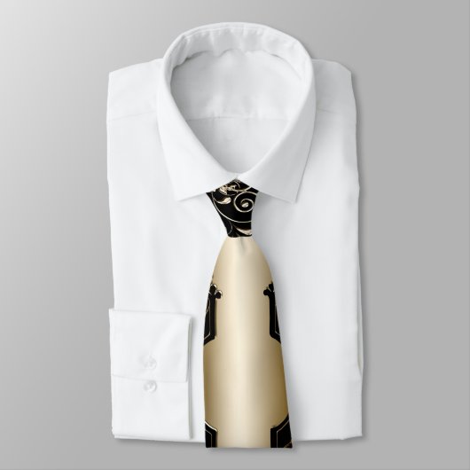 Victoriaans elegant zwart en goud stropdas (Gebonden)