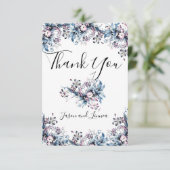 Victoriaans elegante bloemen in Artdeco-stijl Bedankkaart (Staand voorkant)