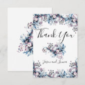 Victoriaans elegante bloemen in Artdeco-stijl Bedankkaart (Voorkant / Achterkant)