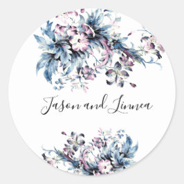 Victoriaans elegante bloemen Romantic Beloved Ronde Sticker
