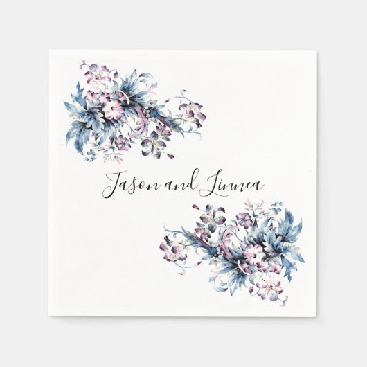 Victoriaans elegante bloemen Romantic Beloved Servet (Voorkant)