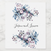 Victoriaans elegante bloemen Romantic Beloved Wijn Etiket (Enkel label)