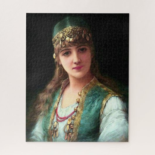 Victoriaans elegante boho bellydancer voor zigeune legpuzzel (Verticaal)