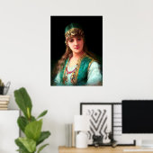 Victoriaans elegante boho bellydancer voor zigeune poster (Thuiskantoor)