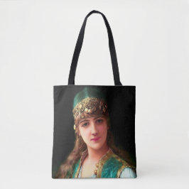 Victoriaans elegante boho bellydancer voor zigeune tote bag