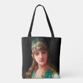 Victoriaans elegante boho bellydancer voor zigeune tote bag (Achterkant)
