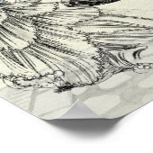  Victoriaans elegante dame in blauw Poster (Hoek)