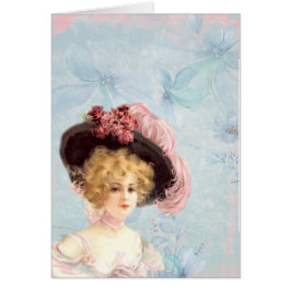 Victoriaans elegante dame in roze Pet