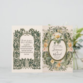 Victoriaans Elegante Gele Bloemen Huwelijksceremon (Staand voorkant)