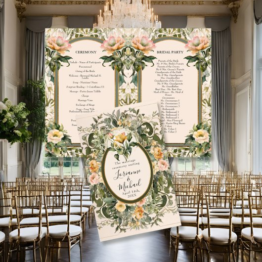 Victoriaans Elegante Gele Bloemen Huwelijksceremon