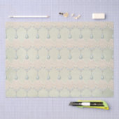 Victoriaans  elegante kant blauwgroen strass tissuepapier (Craft)