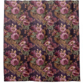 Victoriaans Elegante Kant Paarse Rozen Douchegordijn (Voorkant)