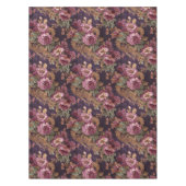 Victoriaans Elegante Kant Paarse Rozen Tafelkleed (Voorkant)
