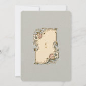 Victoriaans elegantie bruiloft uitnodiging Kaart (Achterkant)