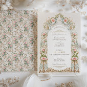 Victoriaans elegantie bruiloft uitnodigingssuite kaart