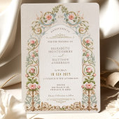 Victoriaans elegantie bruiloft uitnodigingssuite kaart