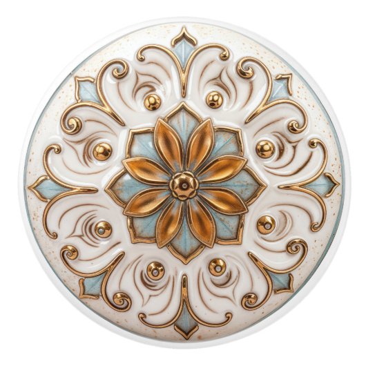 Victoriaans Elegantie Keramische Knob Pull Knop (Voorkant)