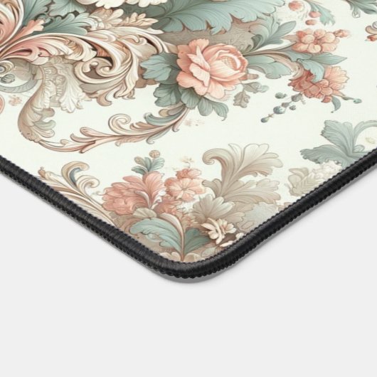 Victoriaans elegantie: zachte pastelpatronen bureaumat (Hoek)