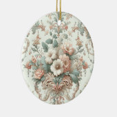 Victoriaans elegantie: zachte pastelpatronen keramisch ornament (Rechts)