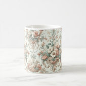 Victoriaans elegantie: zachte pastelpatronen koffiemok (Center)