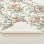 Victoriaans elegantie: zachte pastelpatronen sherpa deken (3/4)