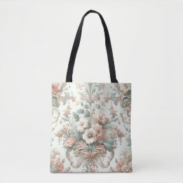 Victoriaans elegantie: zachte pastelpatronen tote bag