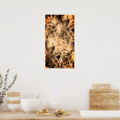 Victoriaans elegantpatroon van de vlok poster (Keuken)