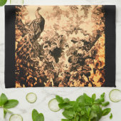 Victoriaans elegantpatroon van de vlok theedoek (Gevouwen)