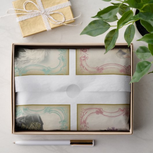 Victoriaans Emphemera Series Design 18 Tissuepapier (Geschenk)