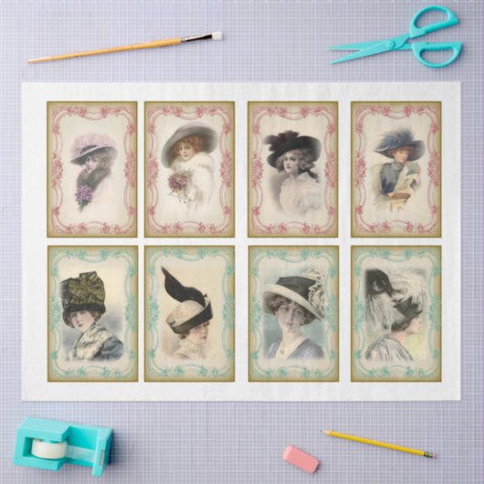 Victoriaans Emphemera Series Design 18 Tissuepapier (Craft)