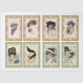 Victoriaans Emphemera Series Design 18 Tissuepapier (Voorkant)