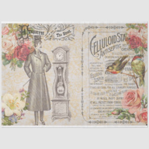 Victoriaans Emphemera Series Design 24 Tissuepapier