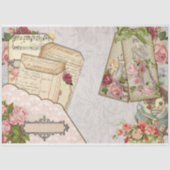 Victoriaans Emphemera Series Design 26 Tissuepapier (Voorkant)