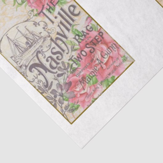 Victoriaans Emphemera Series Design 28 Tissuepapier (Detail)