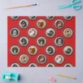 VICTORIAANS ENAMELS/MINIATATOONDOG PORTRAITS Red Tissuepapier (Craft)