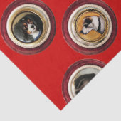 VICTORIAANS ENAMELS/MINIATATOONDOG PORTRAITS Red Tissuepapier (Detail)