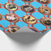 VICTORIAANS ENAMELS MINIATATOR DOG PORTRAITS Sky B Cadeaupapier (Hoek)