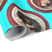 VICTORIAANS ENAMELS/MINIATURE DOG PORTRAITS, Blauw Cadeaupapier (Rol Hoek)