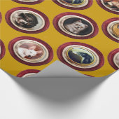 VICTORIAANS ENAMELS/MINIATURE DOG PORTRAITS, Geel Cadeaupapier (Hoek)