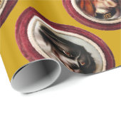 VICTORIAANS ENAMELS/MINIATURE DOG PORTRAITS, Geel Cadeaupapier (Rol Hoek)