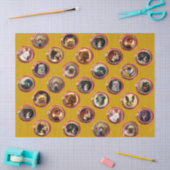 VICTORIAANS ENAMELS/MINIATURE DOG PORTRAITS Geel Tissuepapier (Craft)